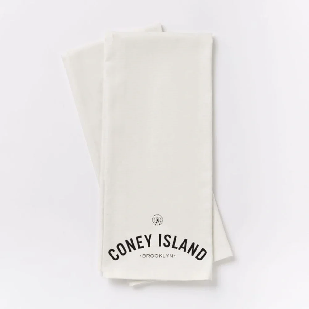 WEST ELM | 100% Cotton Brooklyn Neighborhoods Tea Towels | NWT